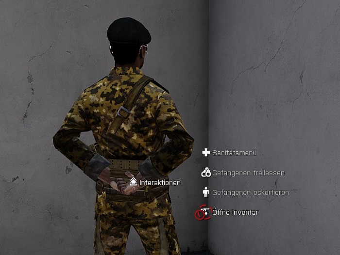 Durchsuchen eines feindlichen Soldaten