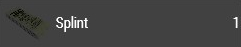 Splint im Inventar