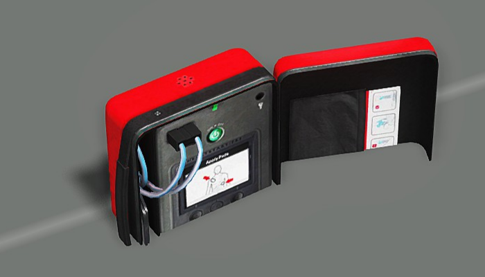 AED auf dem Boden