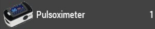 Pulsoximeter im Inventar