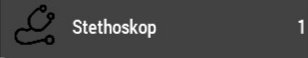 Stethoskop im Inventar
