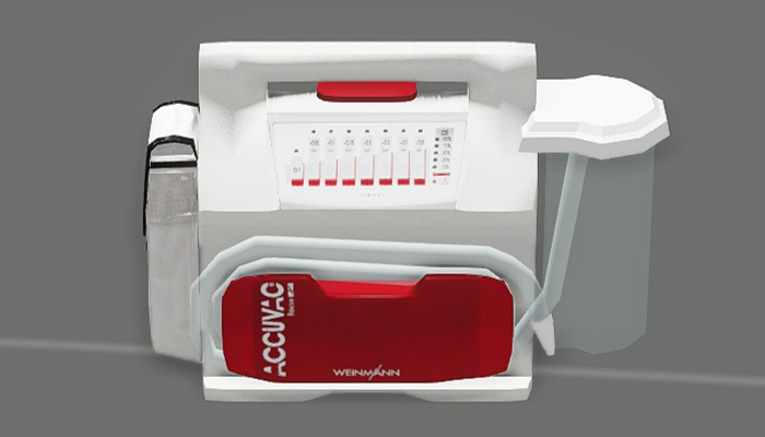 Accuvac auf dem Boden