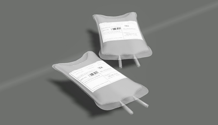 Blutabnahmeset auf dem Boden