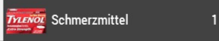 Schmerzmittel im Inventar