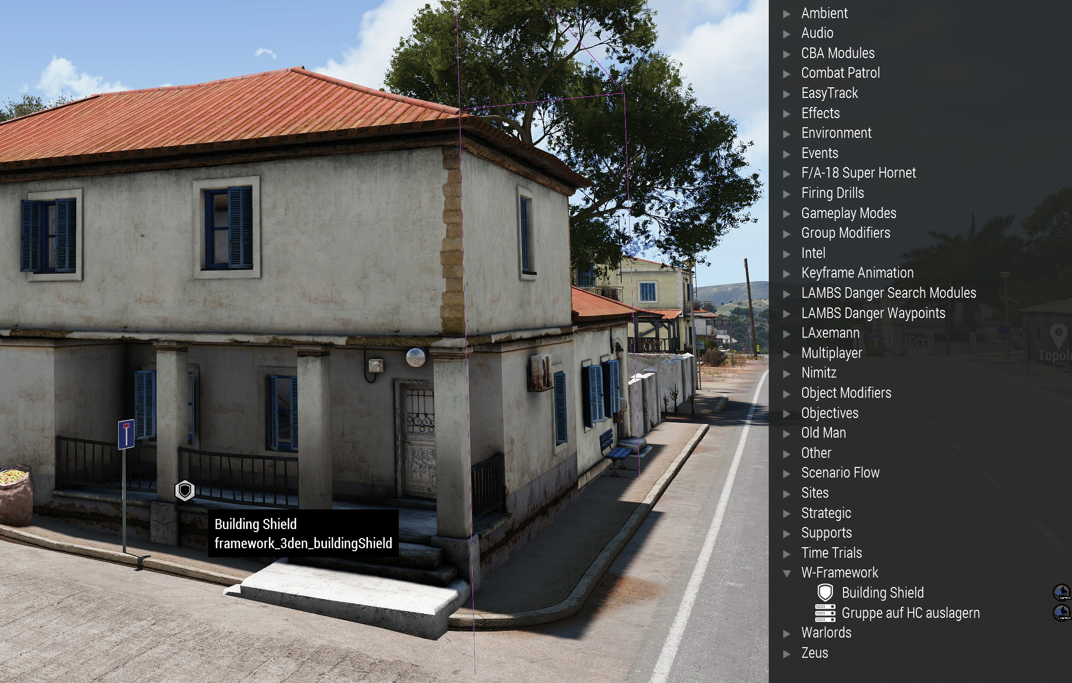 Das Modul im 3DEN Editor
